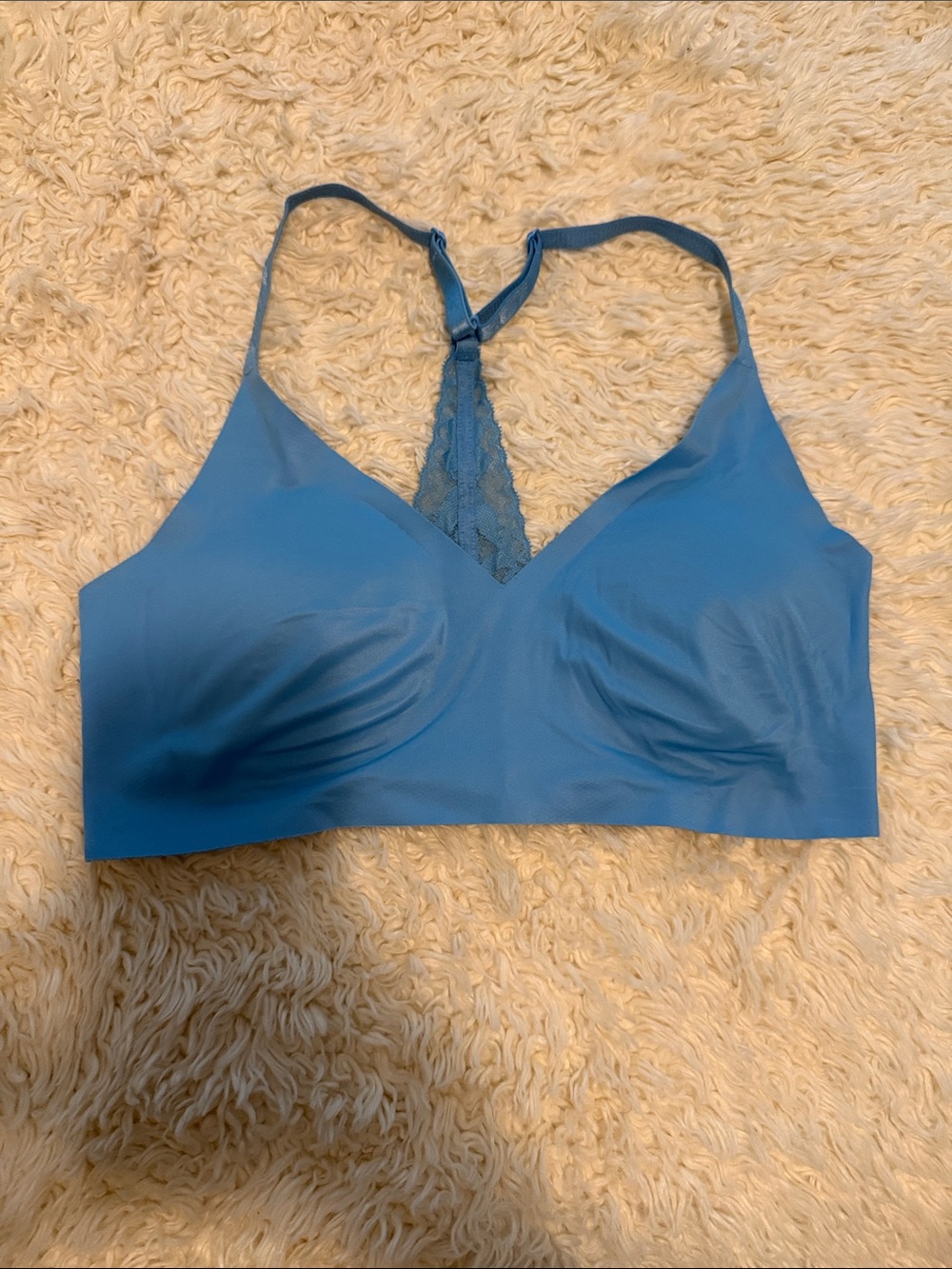Victoria's Secret Soft Blue Lace Racerback Bralette